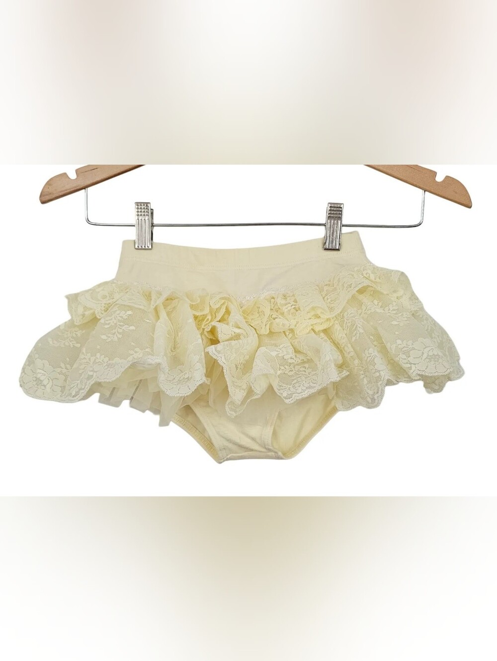 Bourdance Girls 5-6 Pale Yellow Lace Tutu Dance Bloomers Ballet Jr L